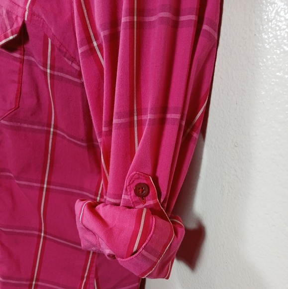 Arc'teryx Women's Melodie Pink Plaid Button Down Shirt size Medium - Picture 6 of 11